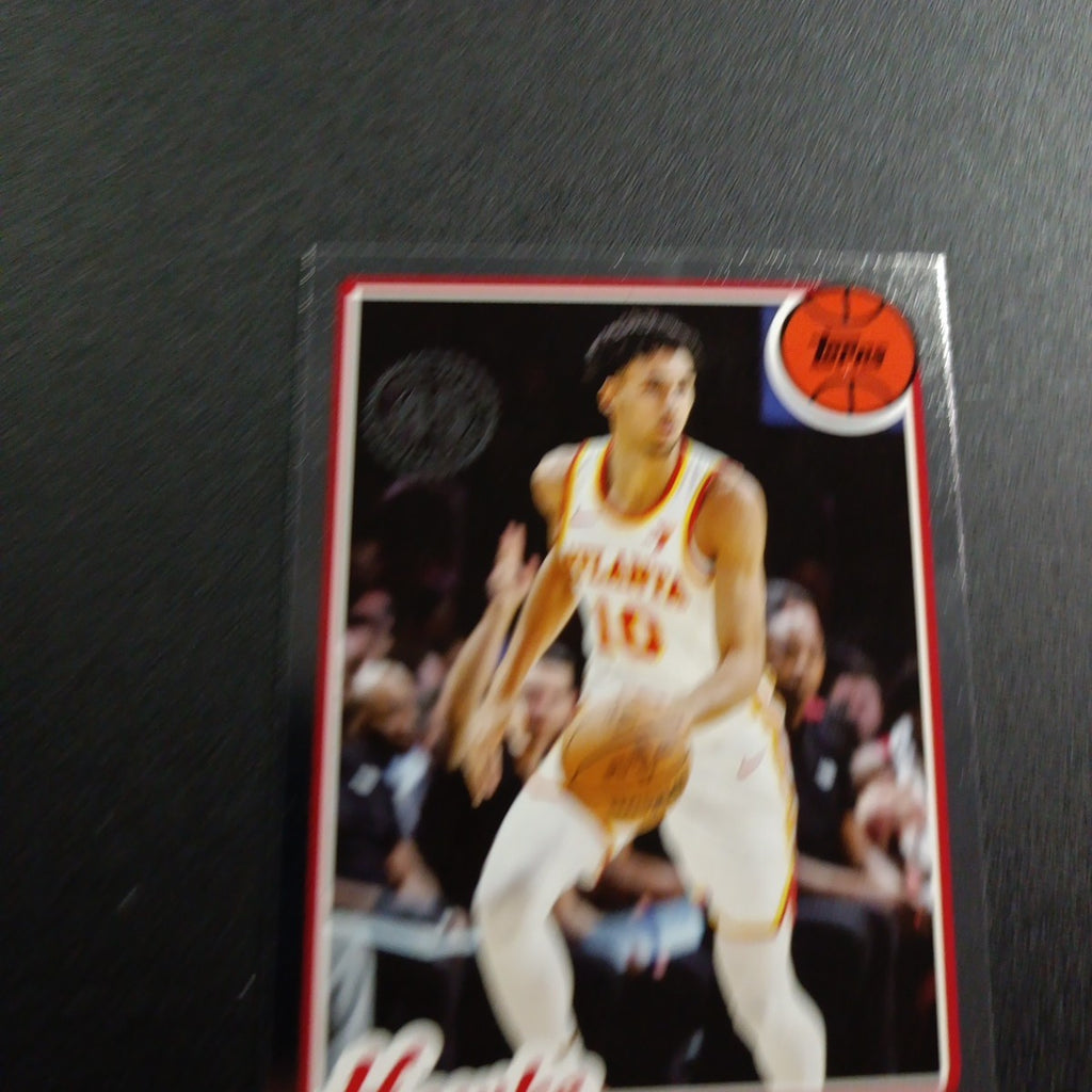2025-26 Topps Basketball Card Zaccharie Risacher Silver Foil 45th Anniversary