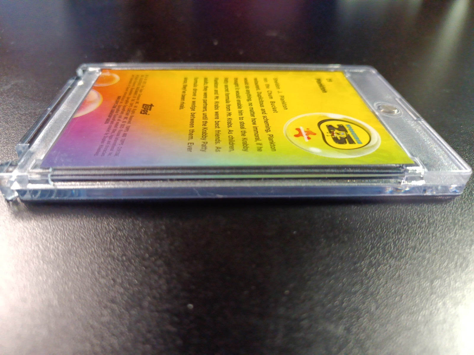 SpongeBob 116/150 Plankton Chum Bucket Blue Refractor Card Topps /150