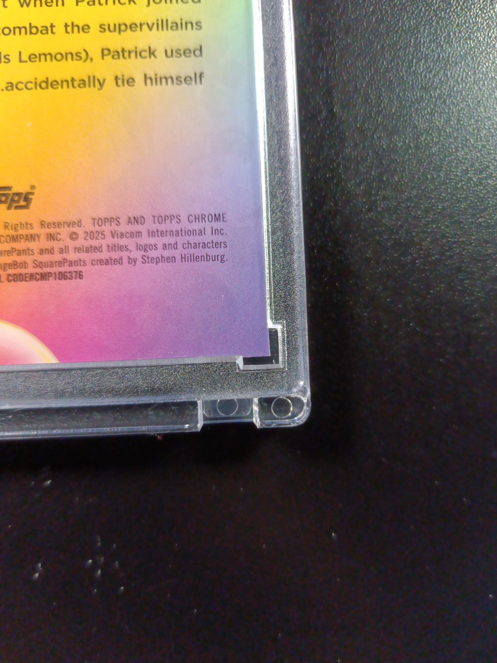 SpongeBob # /99 Blue Bubblefractor Patrick Elastic Waistband Bubble Card Chrome