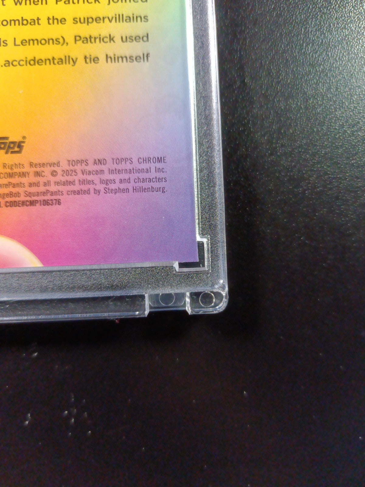 SpongeBob # /99 Blue Bubblefractor Patrick Elastic Waistband Bubble Card Chrome