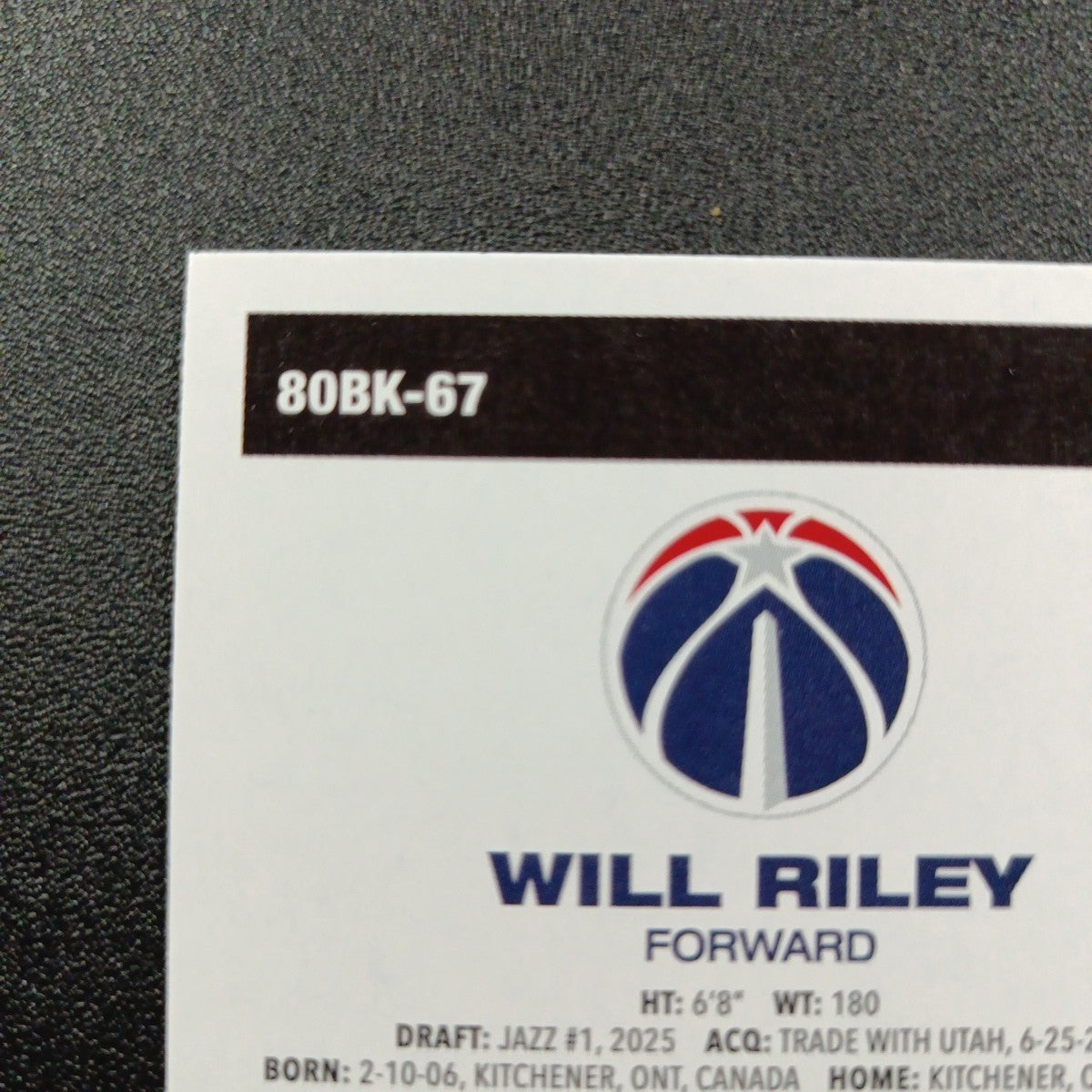2025-26 Topps Basketball Card Will Riley Silver Foil 45th Anniversary