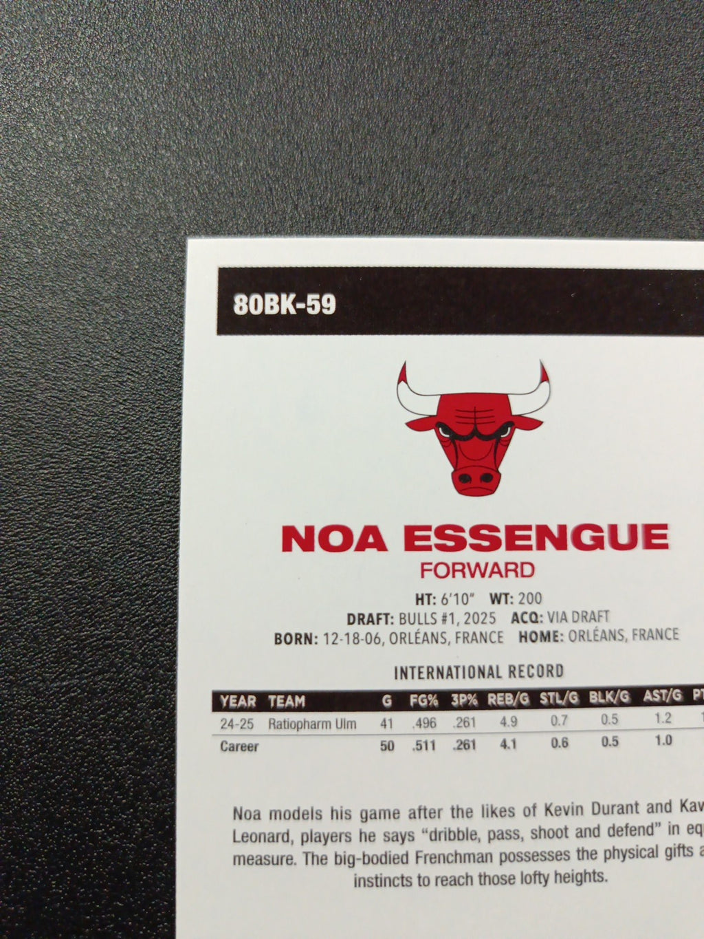 2025-26 Topps Basketball Card Noa Essengue Silver Foil 45th Anniversary