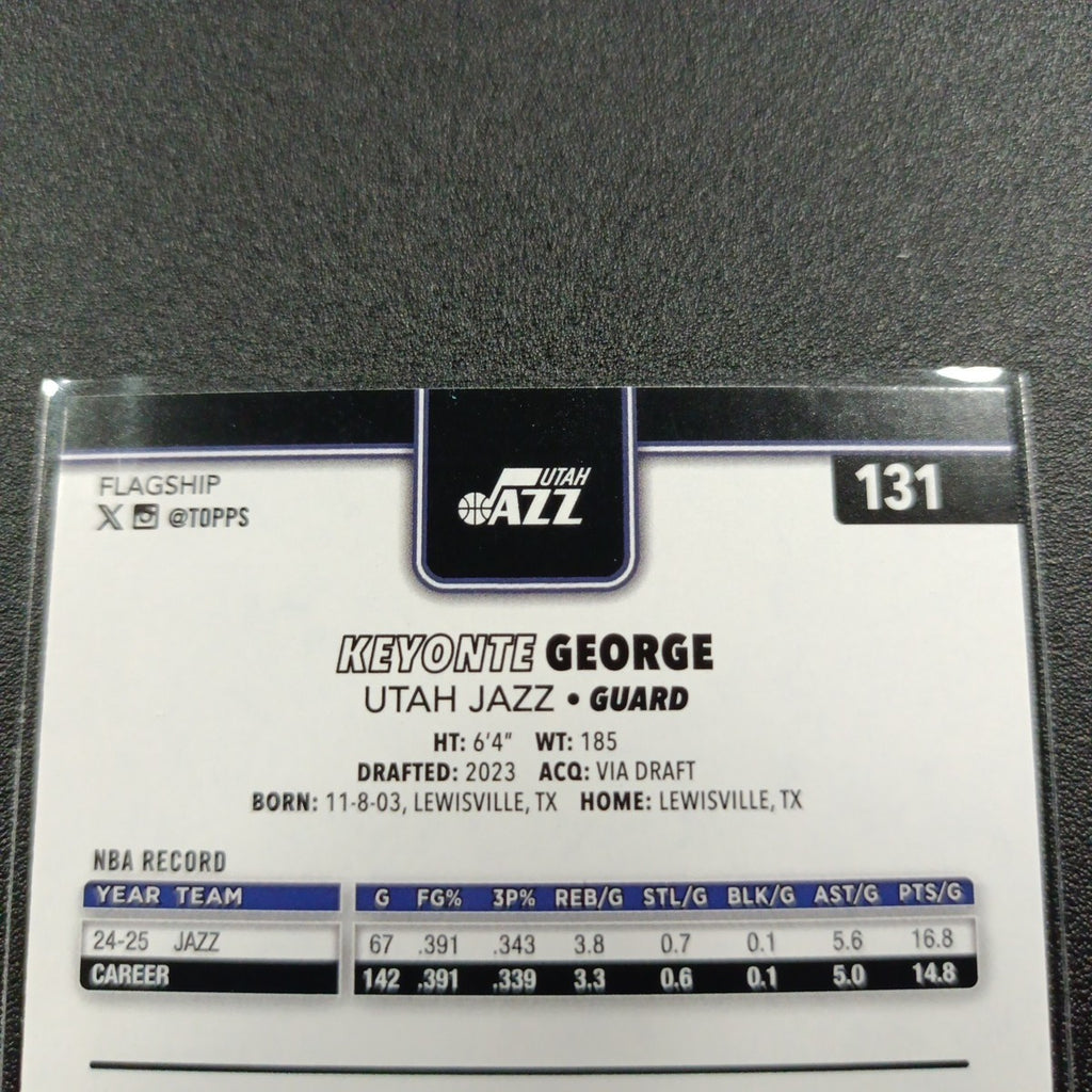 # /2025 Gold Topps Basketball 2025-26 Card Keyonte George 1849/2025 Case Hit