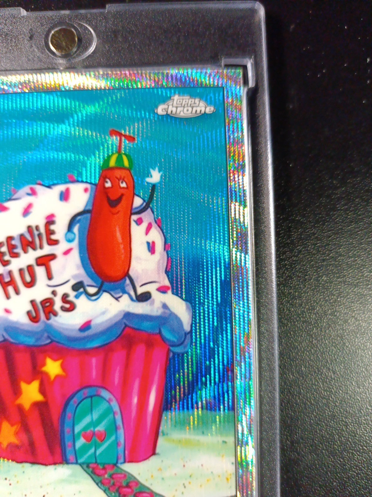 SpongeBob # 105/175 Silver Wave Refractor Weenie Hut Jr's Card Topps Chrome /175