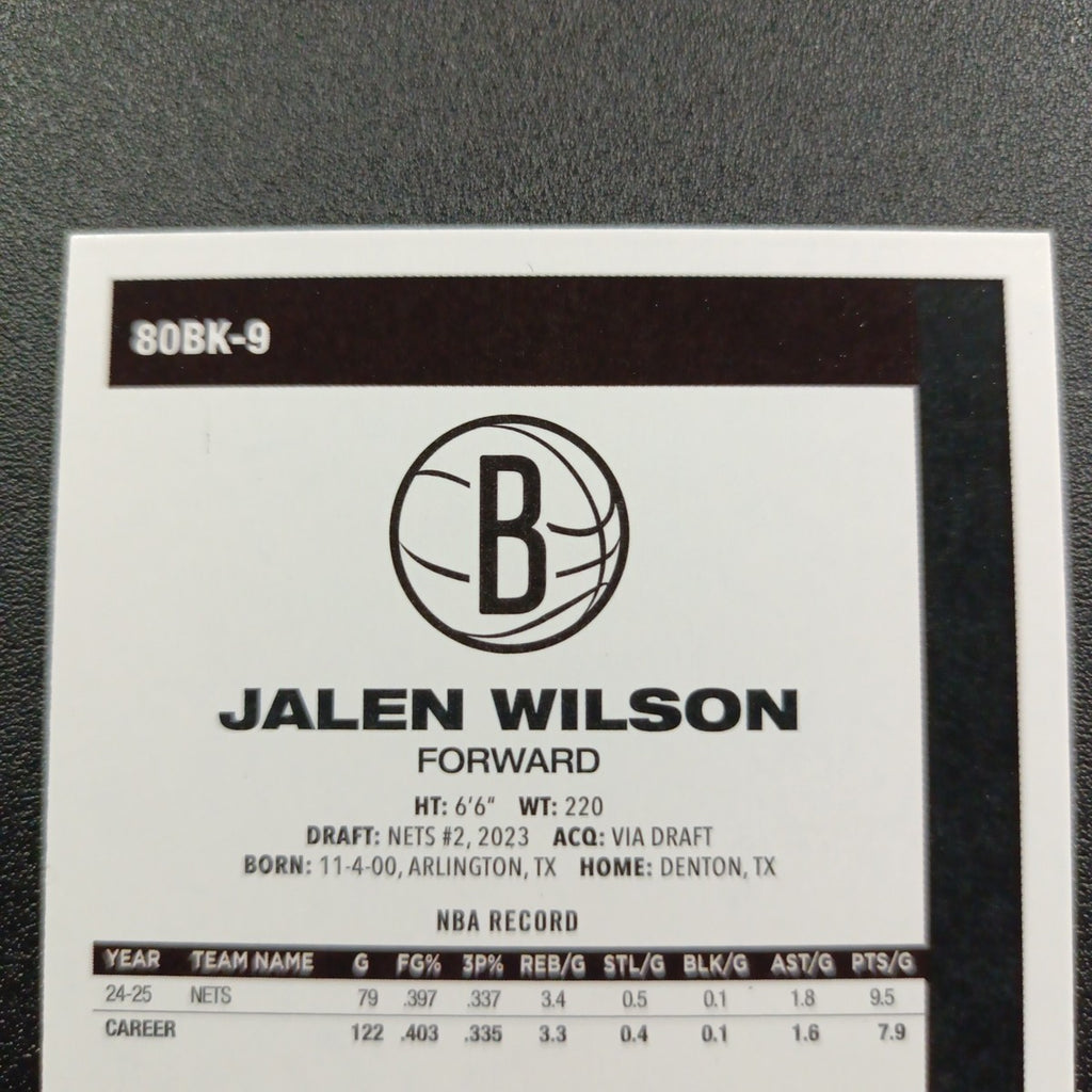 2025-26 Topps Basketball Card Jalen Wilson Silver Foil 45th Anniversary