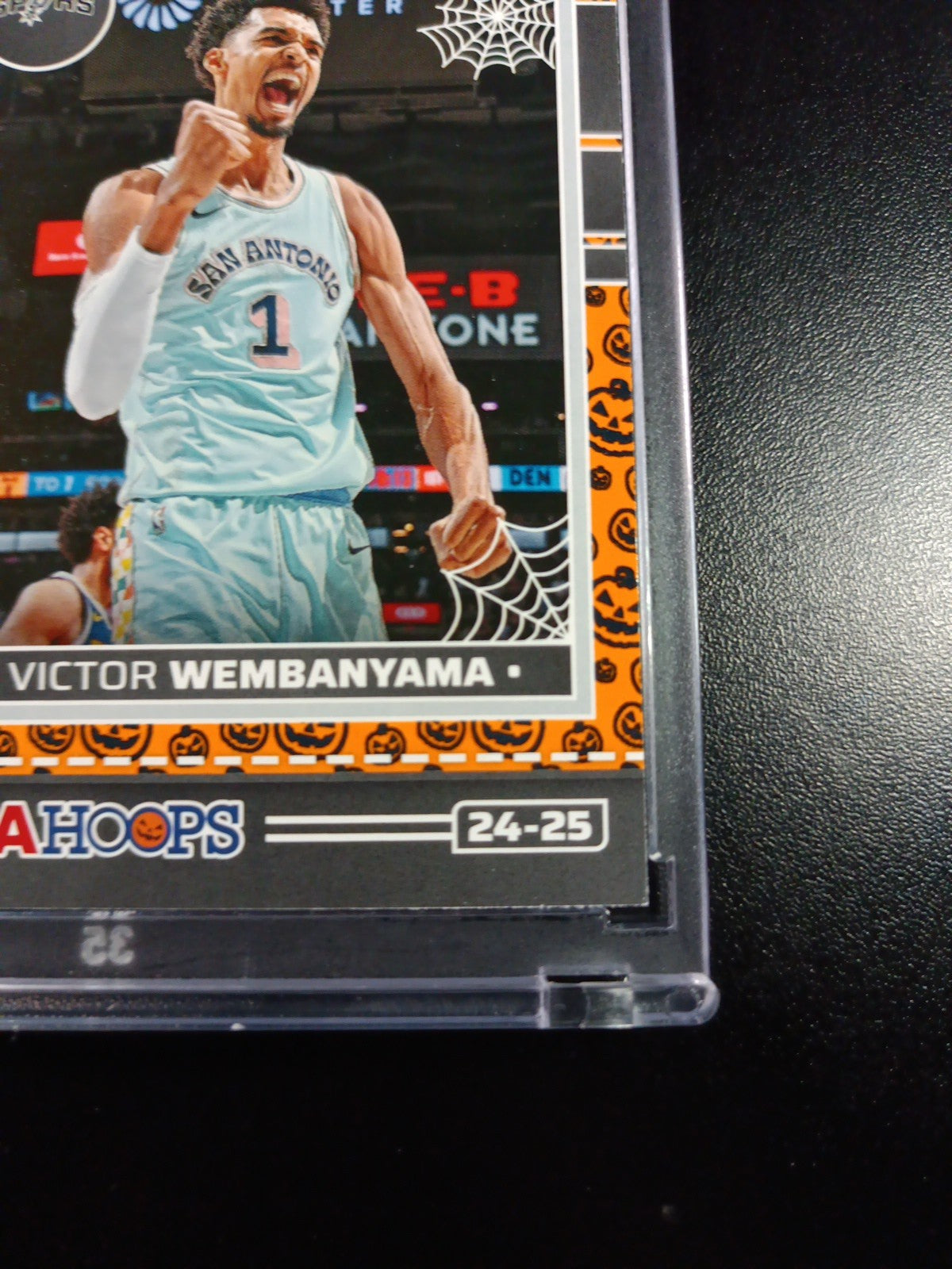 Orange Pumpkin Wembanyama Haunted Hoops Panini 2024-25 Basketball Card Spurs 