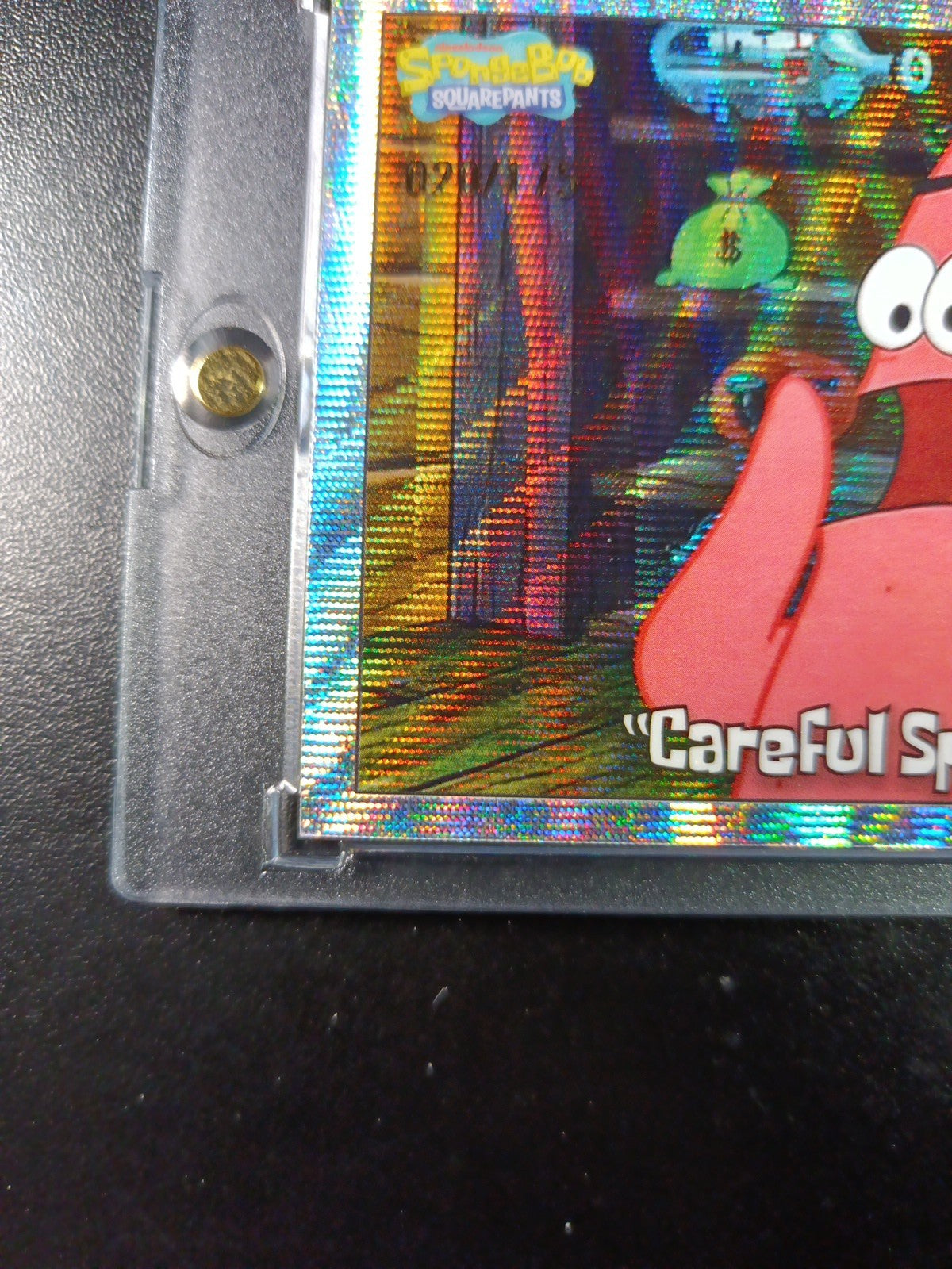 SpongeBob # 20/175 Silver Wave Refractor Patrick Careful SpongeBob Card /175