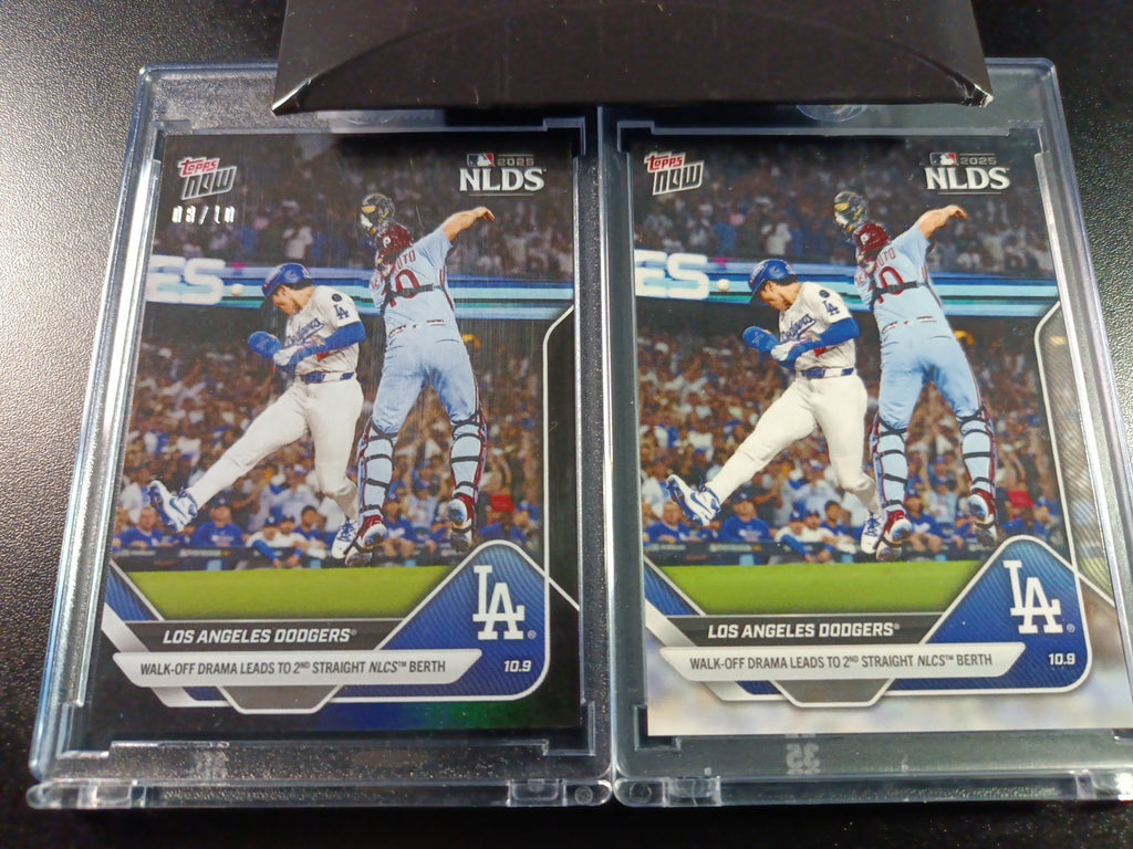 # /10 Black Foil Topps NOW 847 Dodgers MLB World Series Case Hit Baseball Card