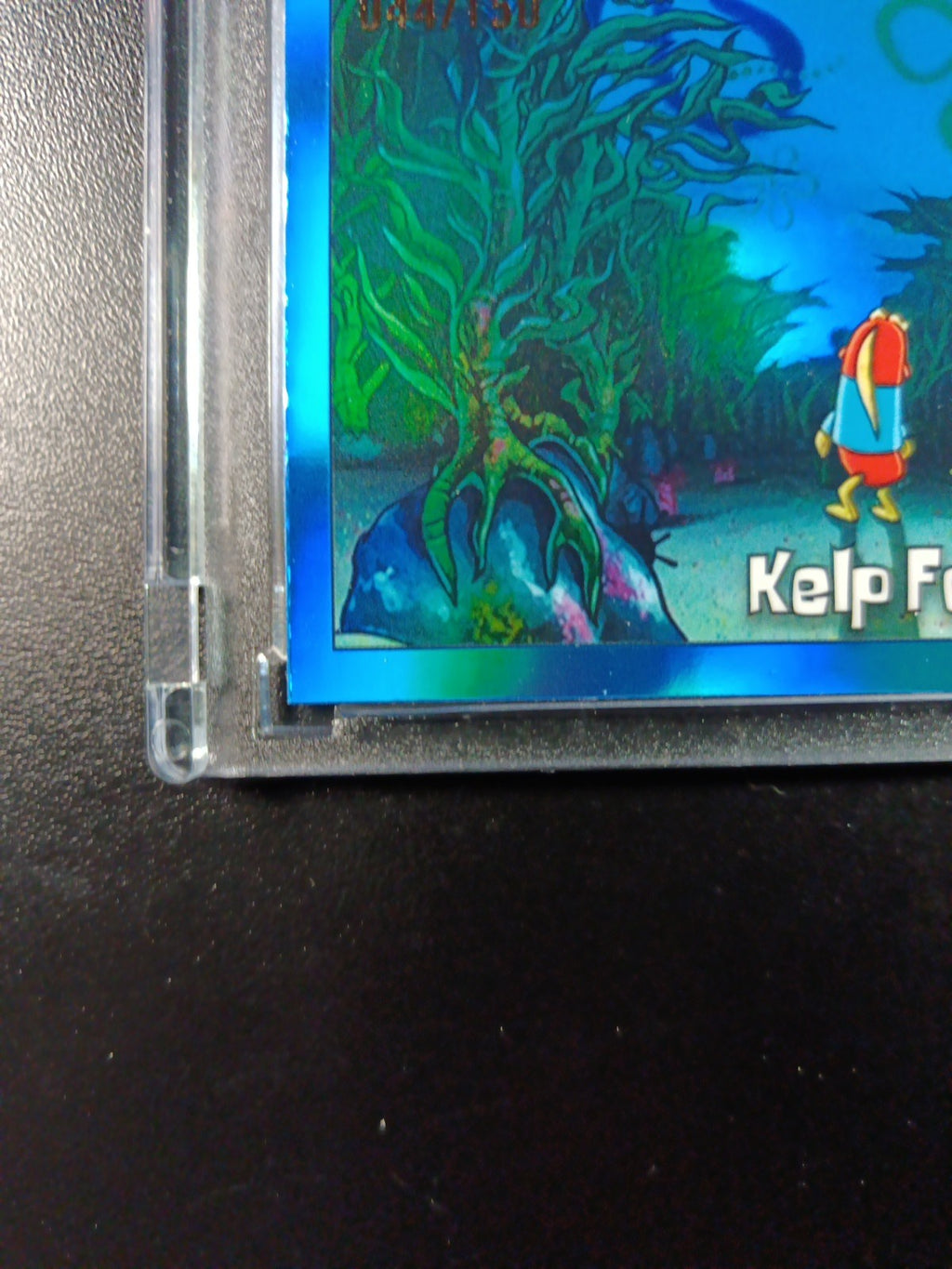 SpongeBob 44/150 Kelp Forest Bikini Bottom Blue Refractor Card Topps Chrome /150