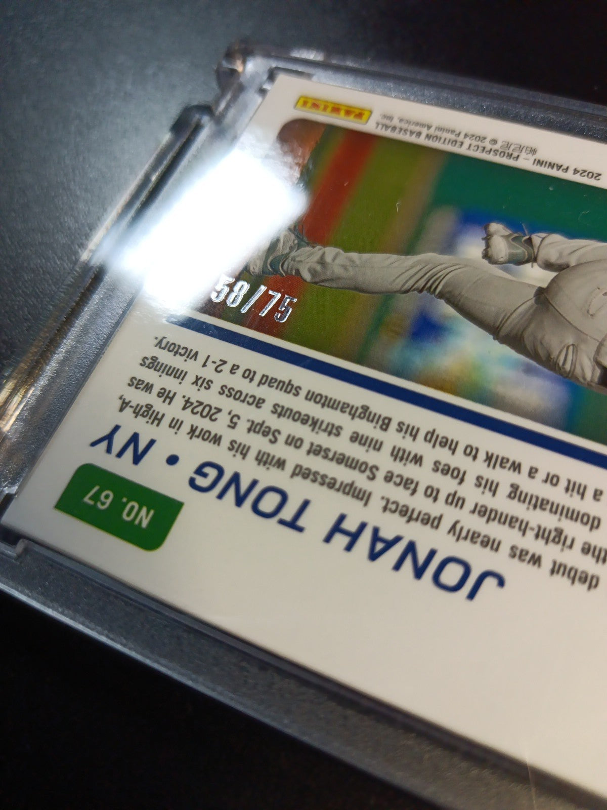 Jonah Tong # /75 Prospect Autograph Linticular Blue Prizm Rare Baseball Card 