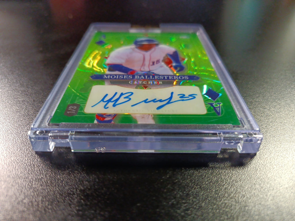 Moises Ballesteros #1/3 Autograph Rare Rookie MLB Baseball Card Wave Prizm