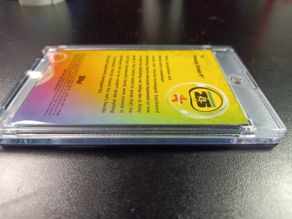 SpongeBob 121/199 Firmly Grasp It Squidward Aqua Lava Refractor Card Topps /199