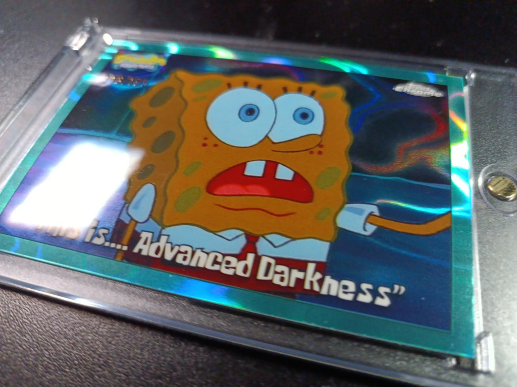 SpongeBob 113/199 This Is Advanced Darkness Aqua Lava Refractor Card Topps /199