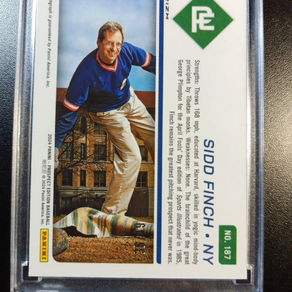 Sidd Finch # /49 Prospect Autograph Prizm Rare Sports Illustrated Baseball Card 