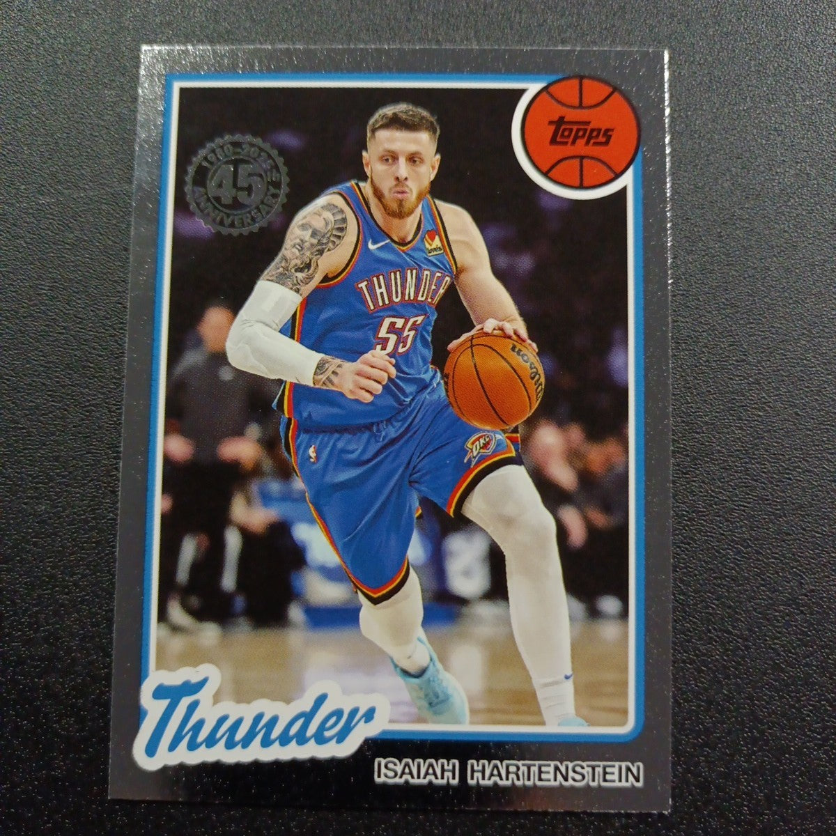 2025-26 Topps Basketball Card Isaiah Hartenstein Silver Foil 45th Anniversary
