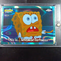 SpongeBob 113/199 This Is Advanced Darkness Aqua Lava Refractor Card Topps /199