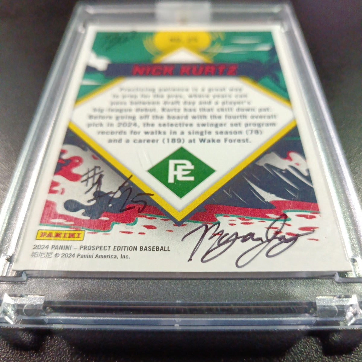 Nick Kurtz Artist Sketch Card Rookie Panini Prepping For the Pros 2024 Gift Idea