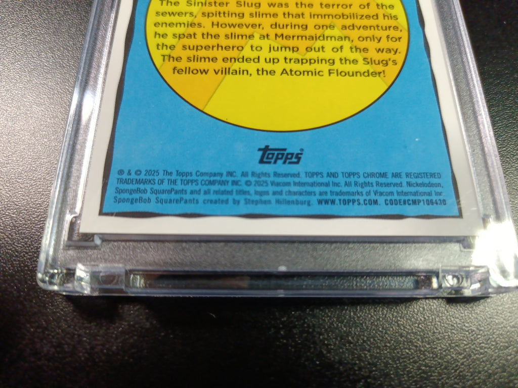 SpongeBob 29/50 Gold Refractor Sinister Slug Topps Chrome 2025 Worm Card /50