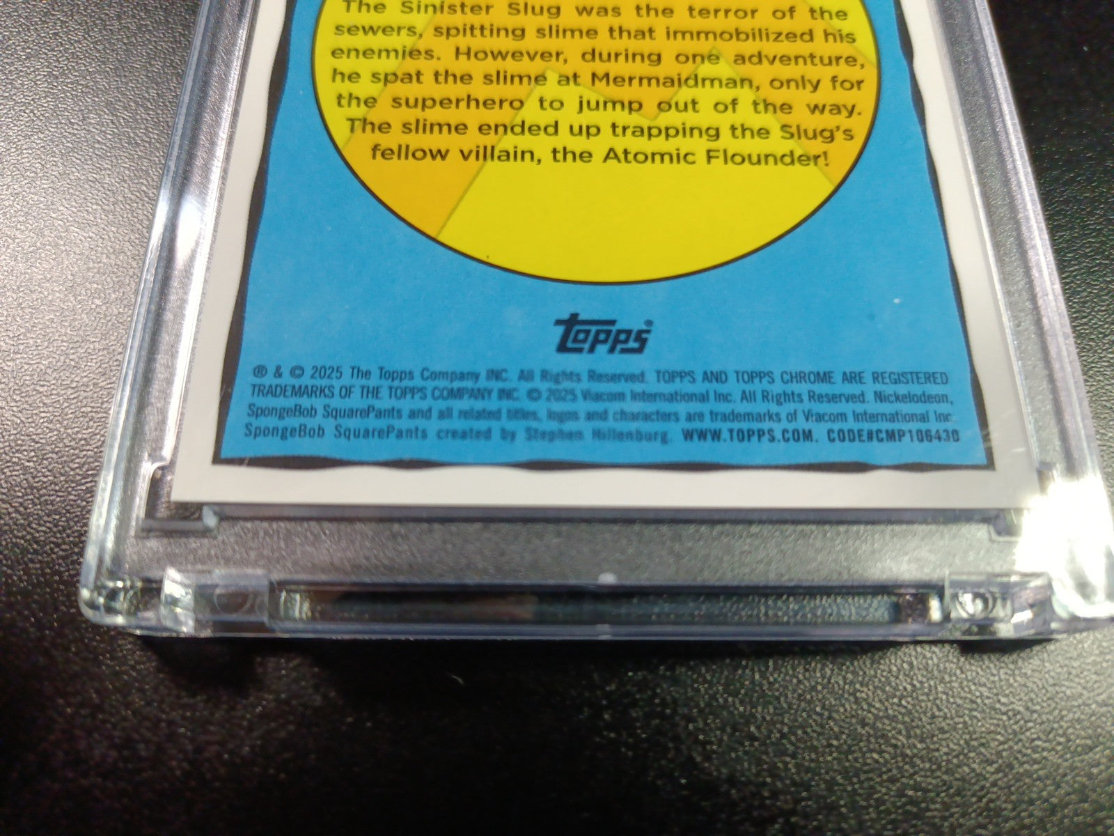 SpongeBob 29/50 Gold Refractor Sinister Slug Topps Chrome 2025 Worm Card /50