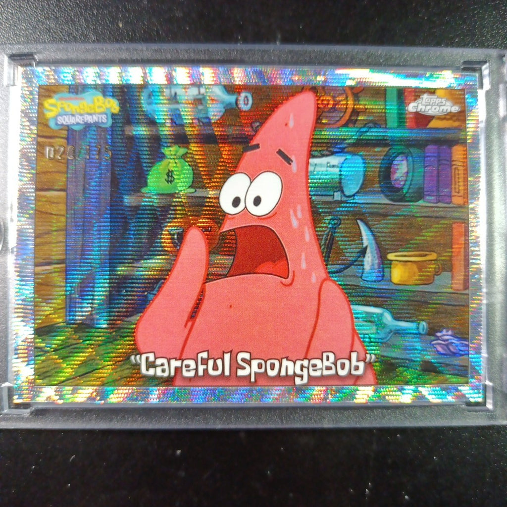 SpongeBob # 20/175 Silver Wave Refractor Patrick Careful SpongeBob Card /175
