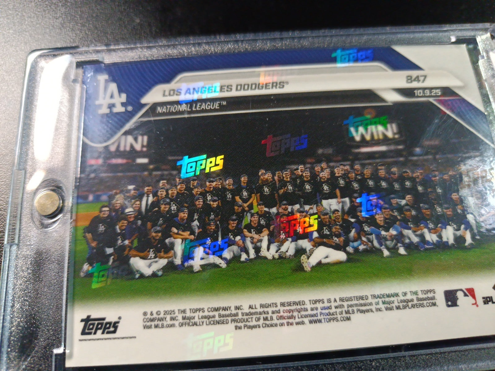 4/50 Gold Foil Topps NOW 847 Dodgers To World Series Case Hit MLB Baseball Card