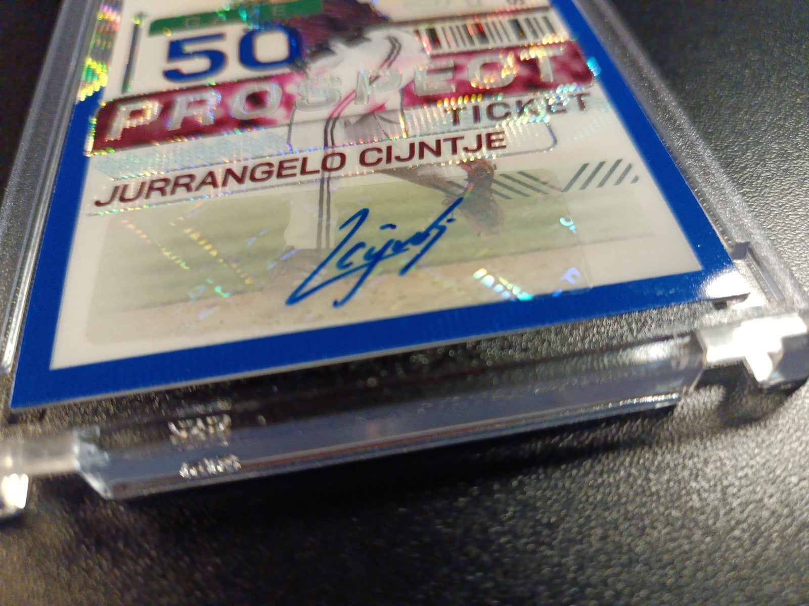 # /75 Autograph Jurrangelo Cijntje Mariners Rookie Wave Prizm Baseball Card 