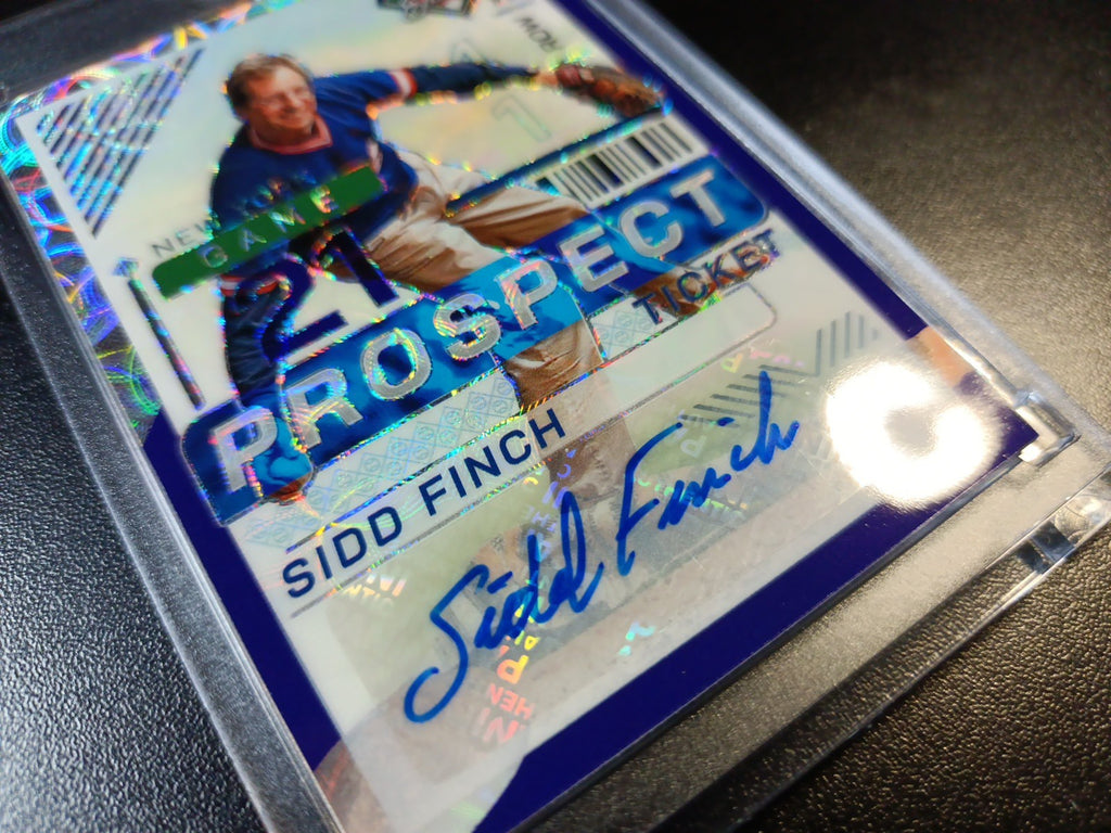 Sidd Finch # /49 Prospect Autograph Prizm Rare Sports Illustrated Baseball Card 