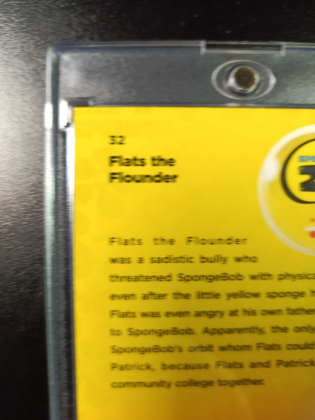 SpongeBob # 124/175 Silver Wave Refractor Flats The Flounder Card Topps /175