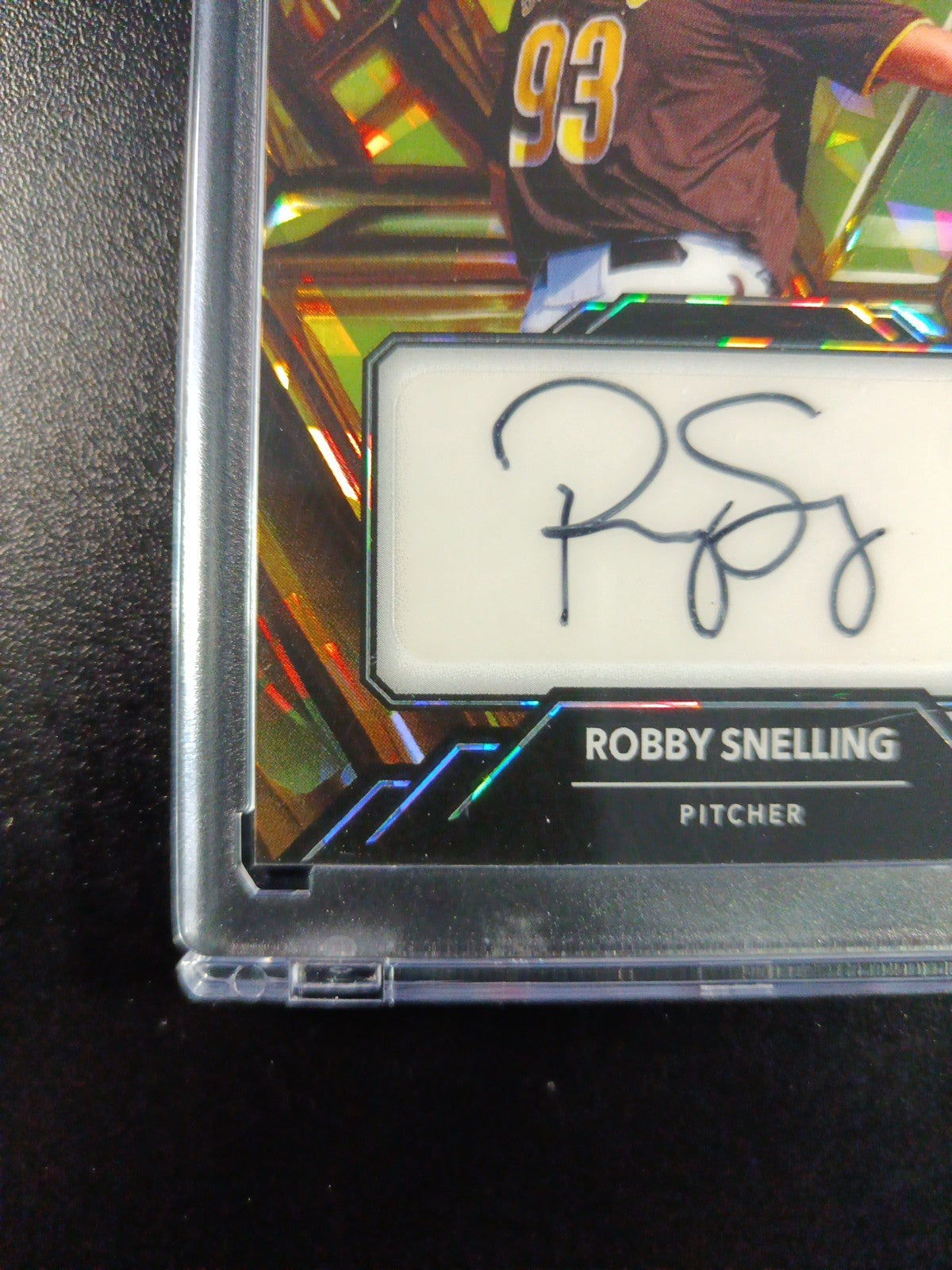 1/1 Autograph Robby Snelling Gold Cracked Ice Prizm Rookie Baseball Wild Card
