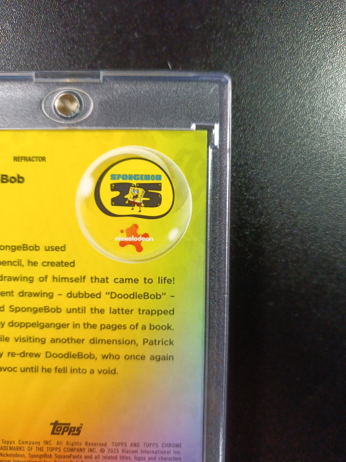 SpongeBob DoodleBob #2 Refractor Parallel Trading Card Topps Chrome 2025