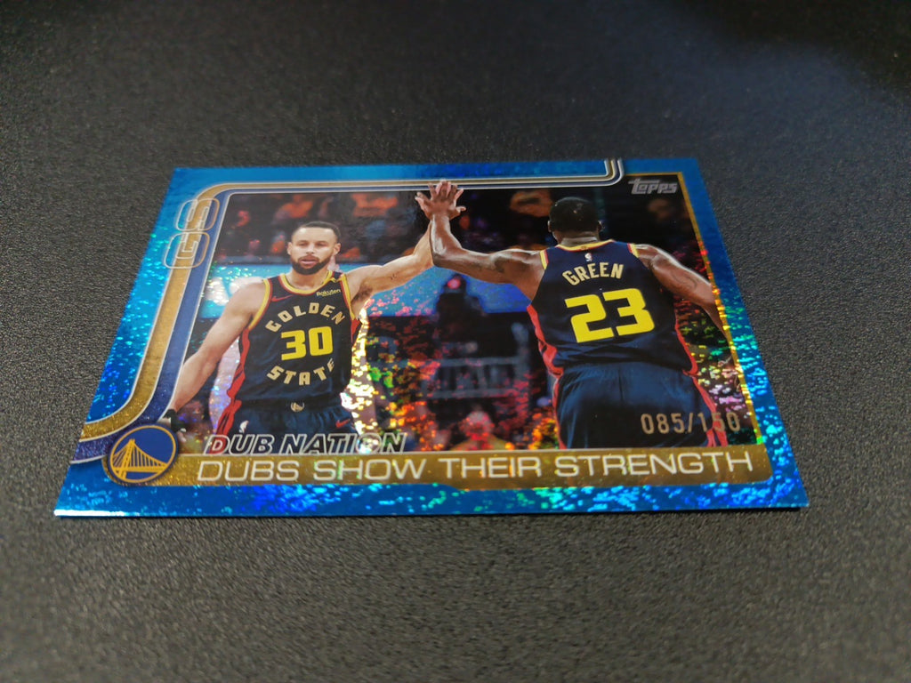# /150 Topps Basketball 2025-26 Stephen Curry Dub Nation Blue Speck Prizm Dubs