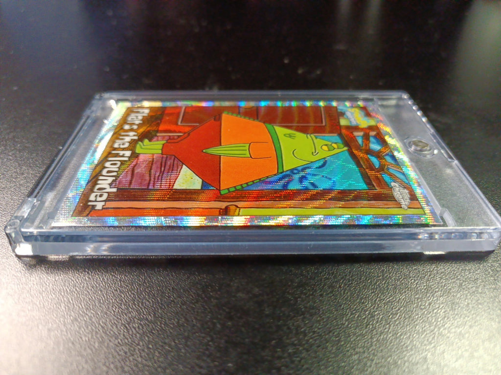 SpongeBob # 124/175 Silver Wave Refractor Flats The Flounder Card Topps /175