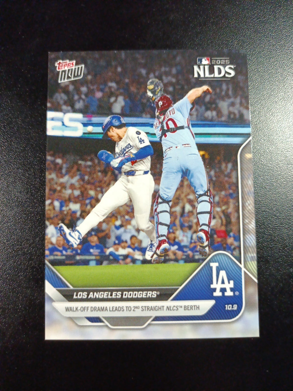 # /10 Black Foil Topps NOW 847 Dodgers MLB World Series Case Hit Baseball Card