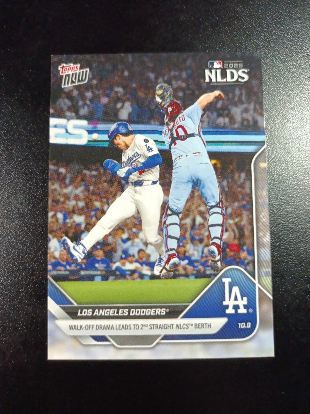 # /10 Black Foil Topps NOW 847 Dodgers MLB World Series Case Hit Baseball Card