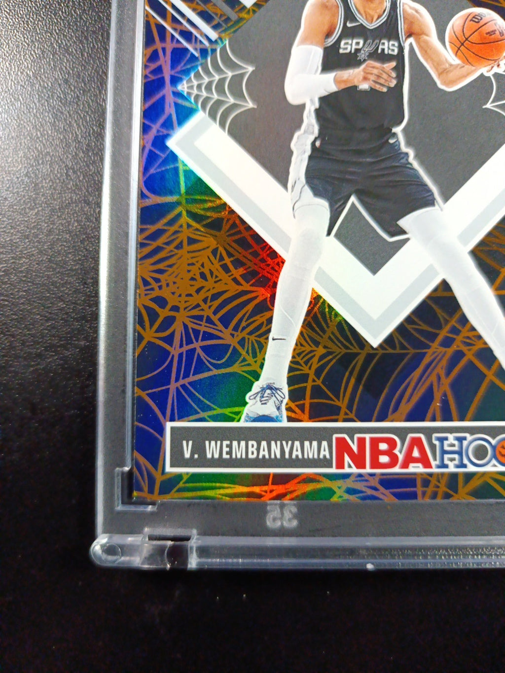 Spider Web Holo Wembanyama NBA Haunted Hoops 2024-25 Basketball Card Spurs Prizm