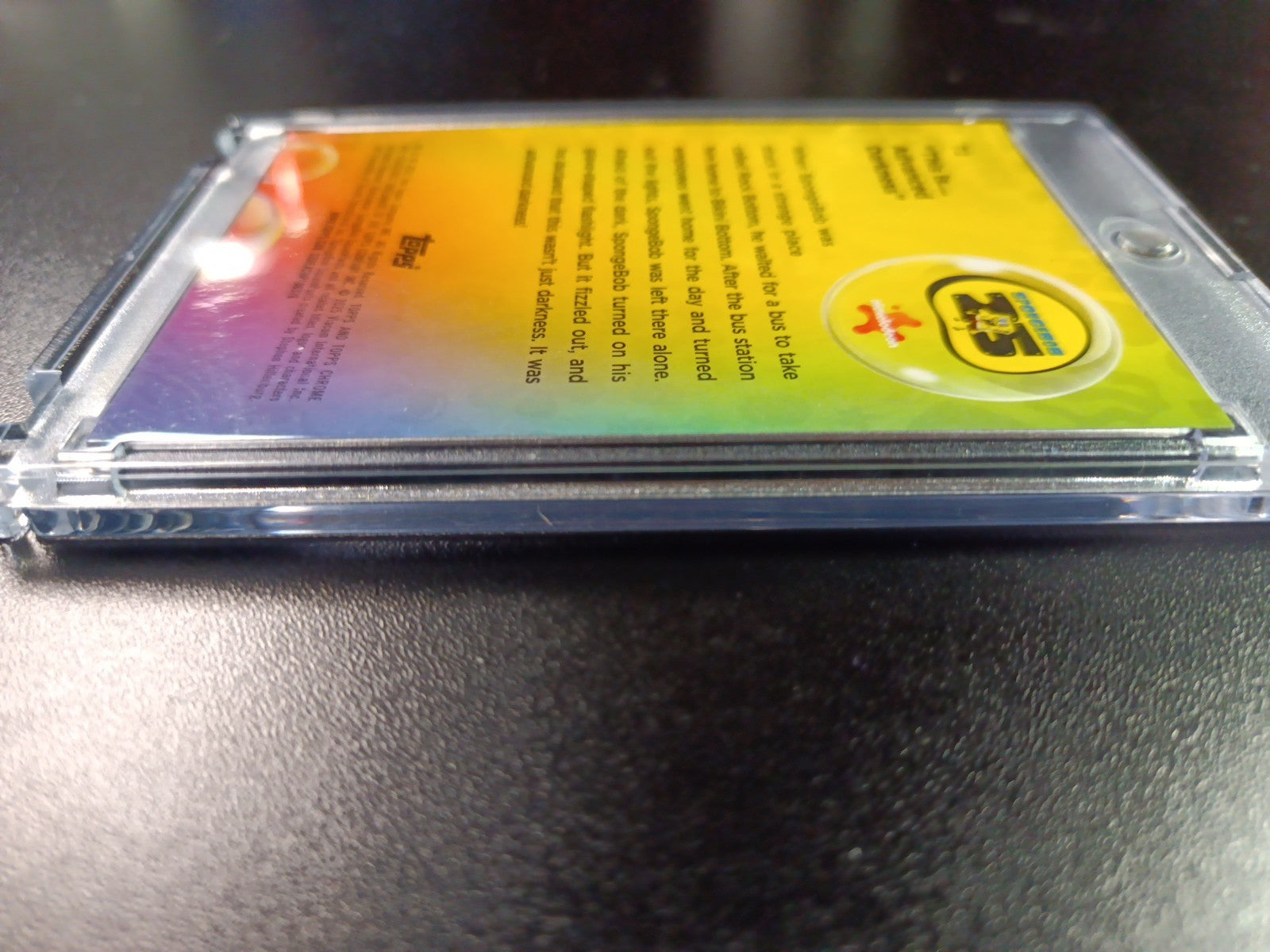 SpongeBob 113/199 This Is Advanced Darkness Aqua Lava Refractor Card Topps /199