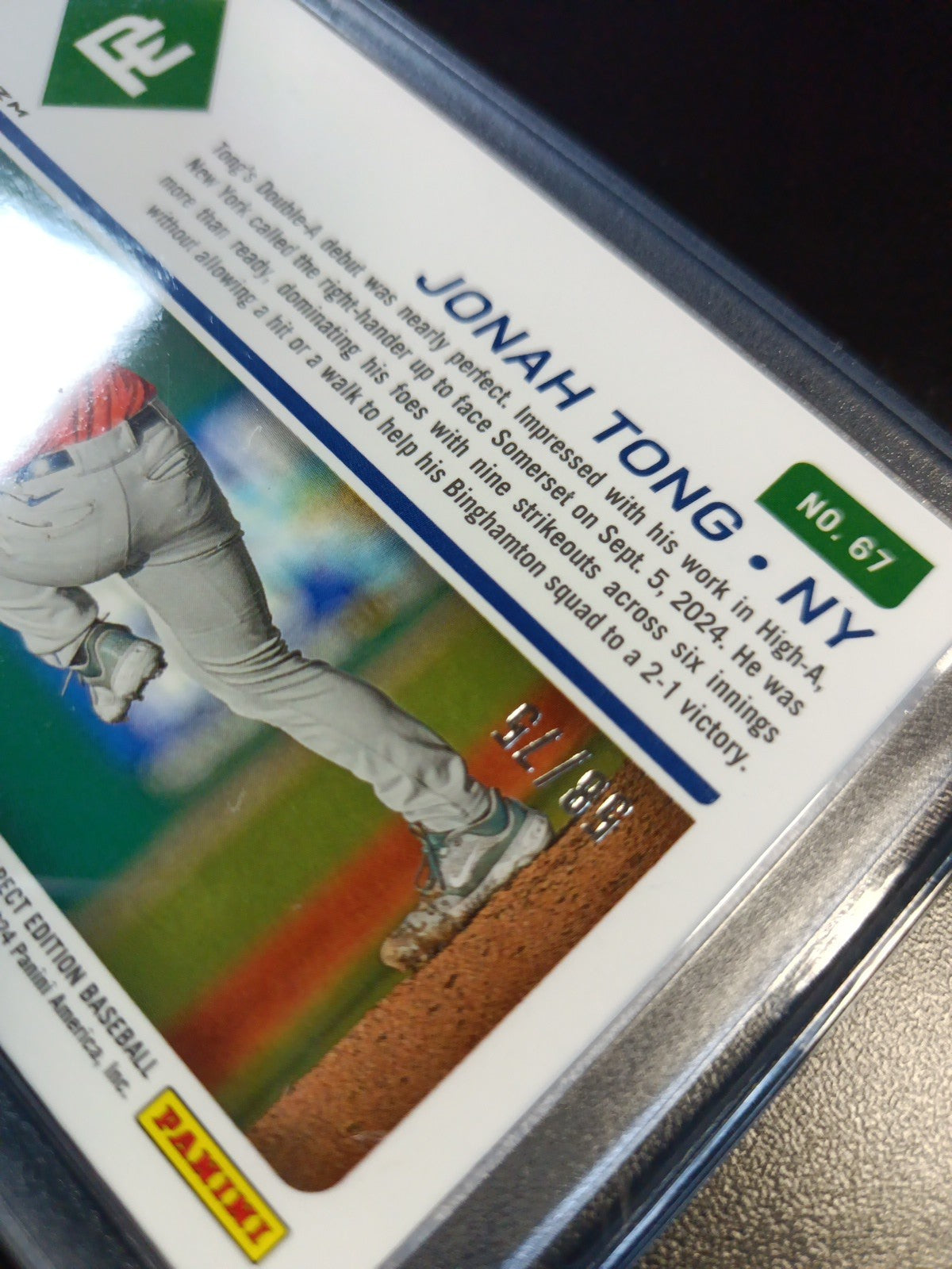 Jonah Tong # /75 Prospect Autograph Linticular Blue Prizm Rare Baseball Card 