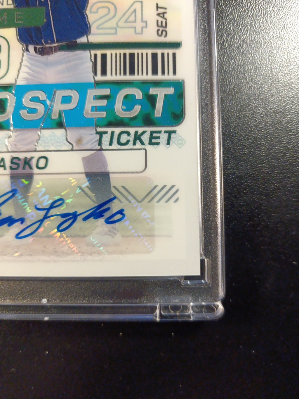 Autograph Ryan Lasko Athletics Rookie Baseball Card Panini Prospects 2024