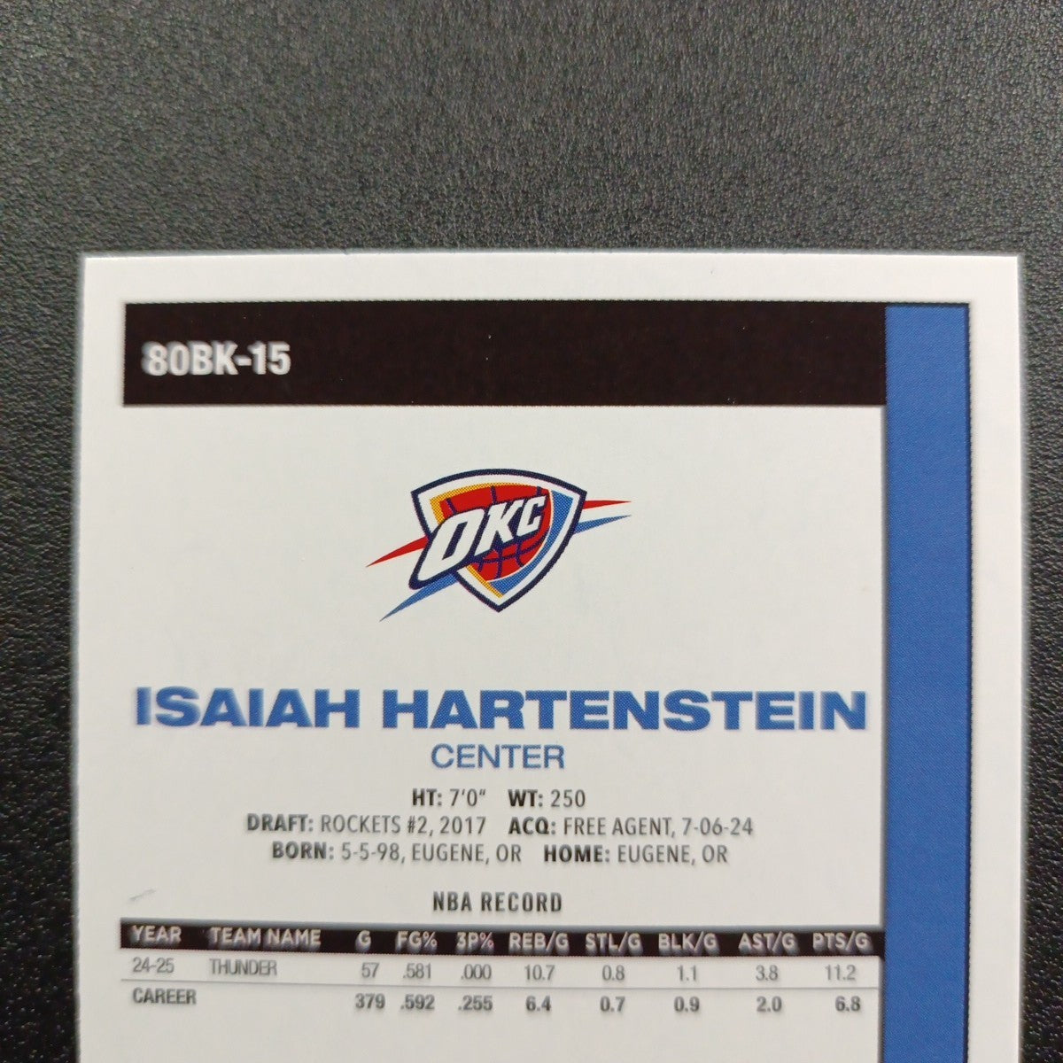 2025-26 Topps Basketball Card Isaiah Hartenstein Silver Foil 45th Anniversary