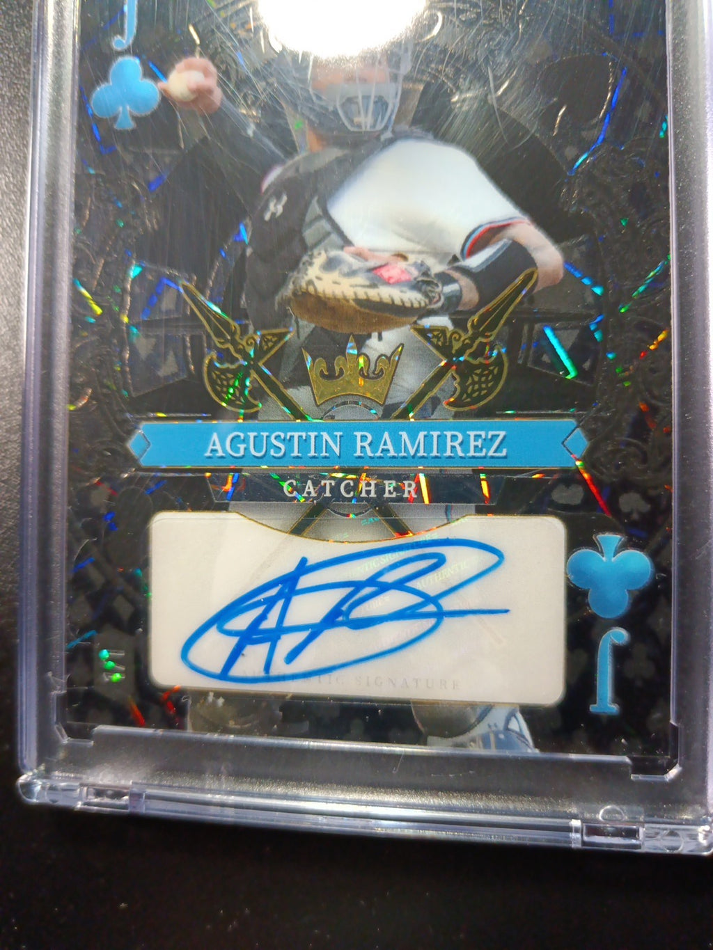 # 1/1 Autograph Agustin Ramirez Black Prizm Refractor Rookie Baseball Wild Card
