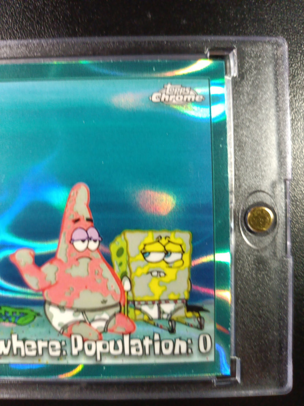 SpongeBob 127/199 Now Entering Nowhere Pop O Aqua Lava Refractor Card Topps /199