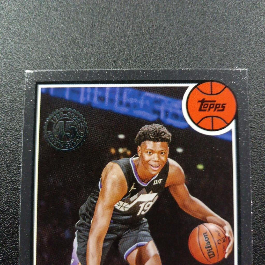2025-26 Topps Basketball Card Ace Bailey Silver Foil 45th Anniversary