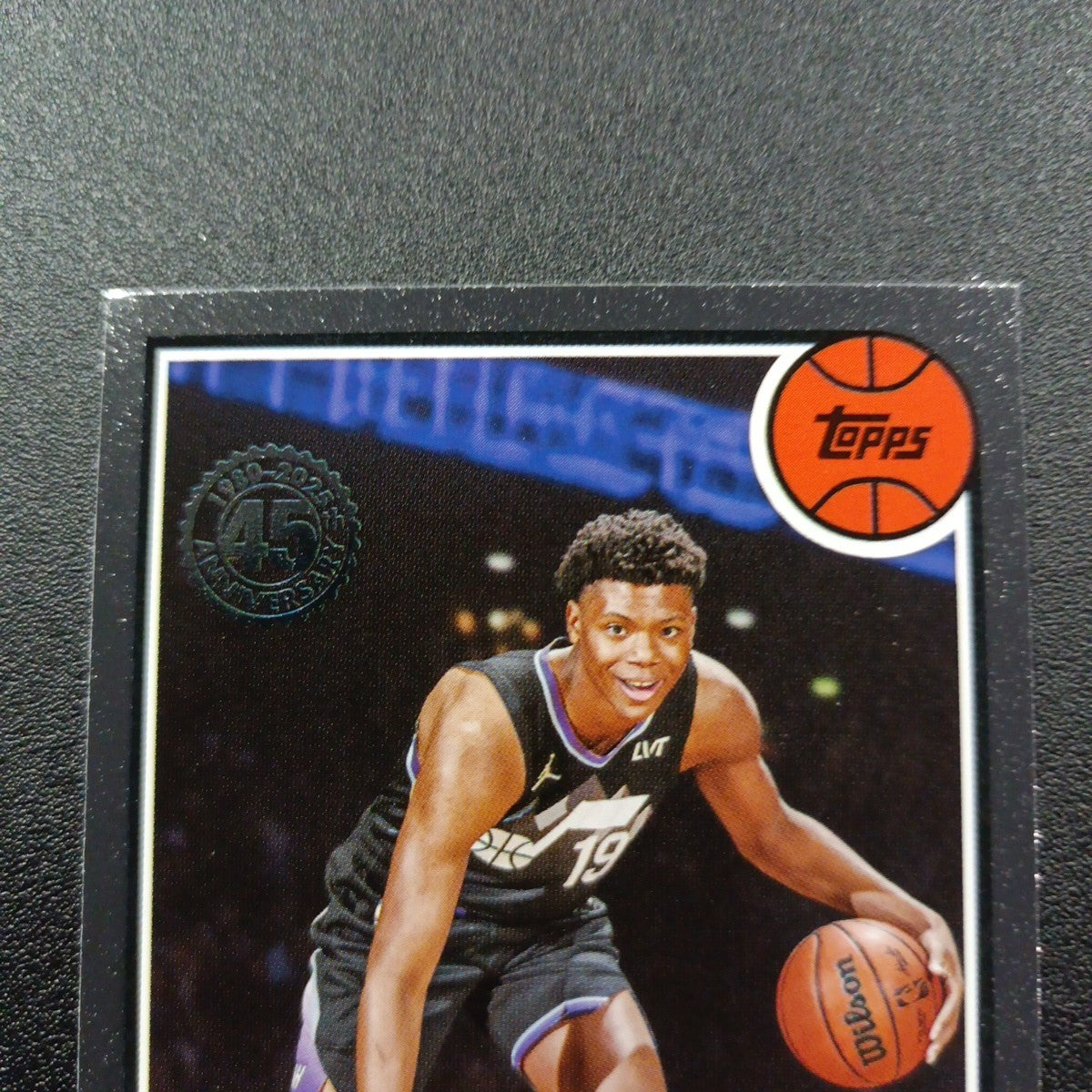 2025-26 Topps Basketball Card Ace Bailey Silver Foil 45th Anniversary