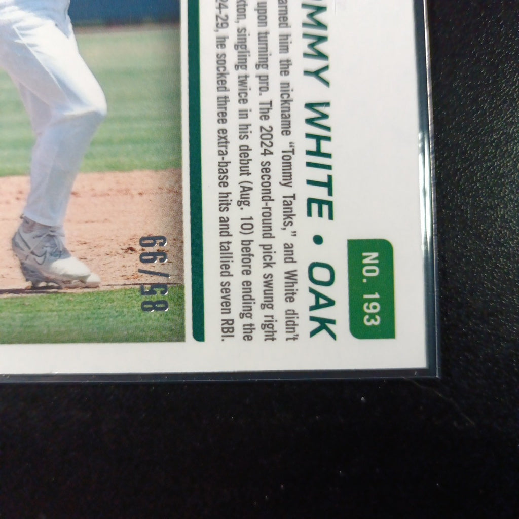 Checkered Red Prizm # /99 Auto Tommy White Panini Prospect Rookie Baseball Card