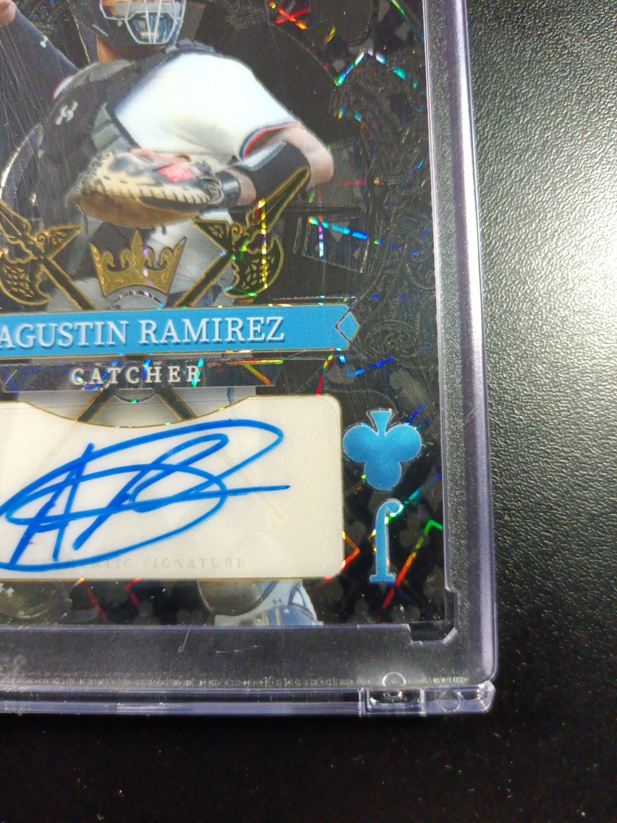 # 1/1 Autograph Agustin Ramirez Black Prizm Refractor Rookie Baseball Wild Card