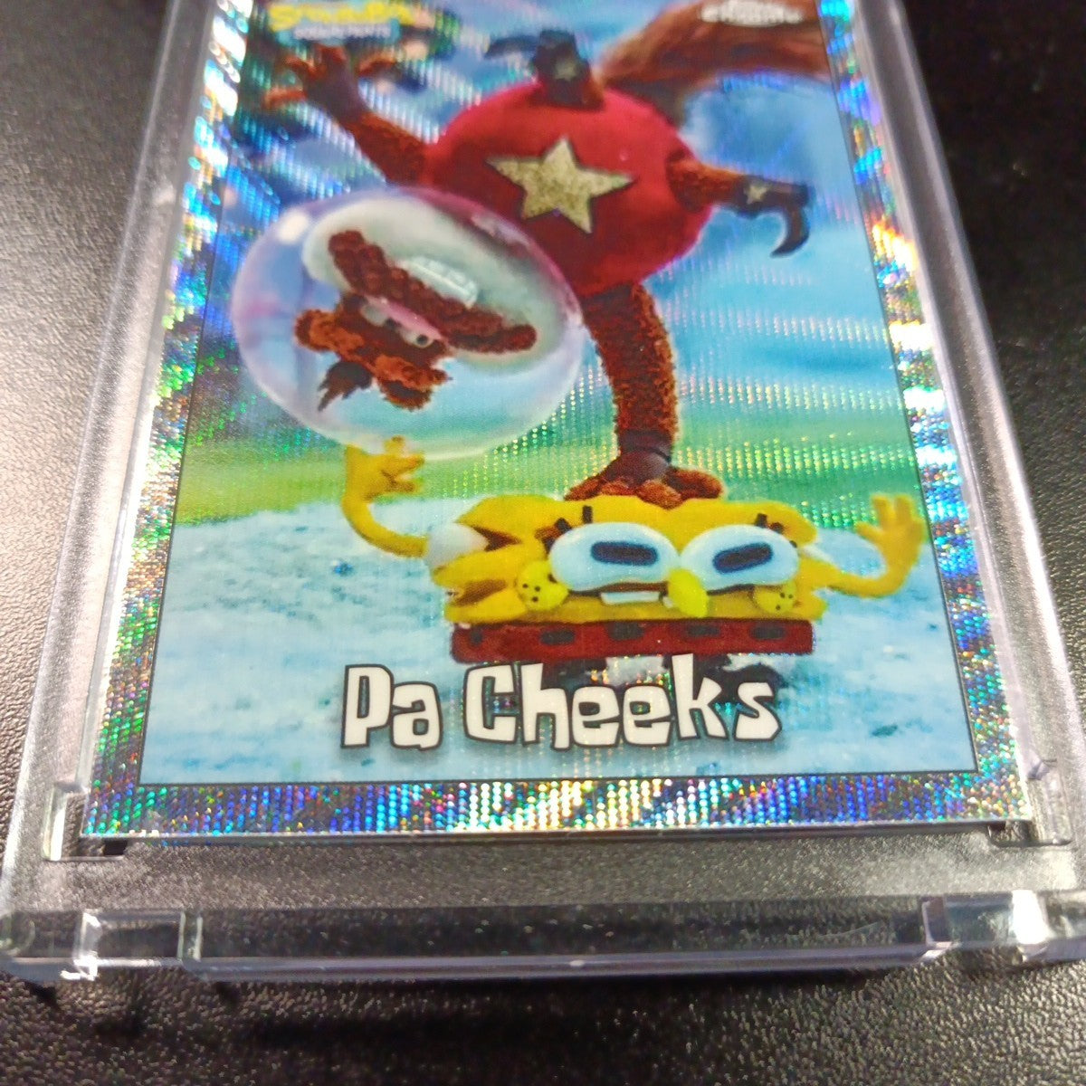 SpongeBob 49/175 Silver Wave Refractor Pa Cheeks Sandy Topps Chrome Card /175
