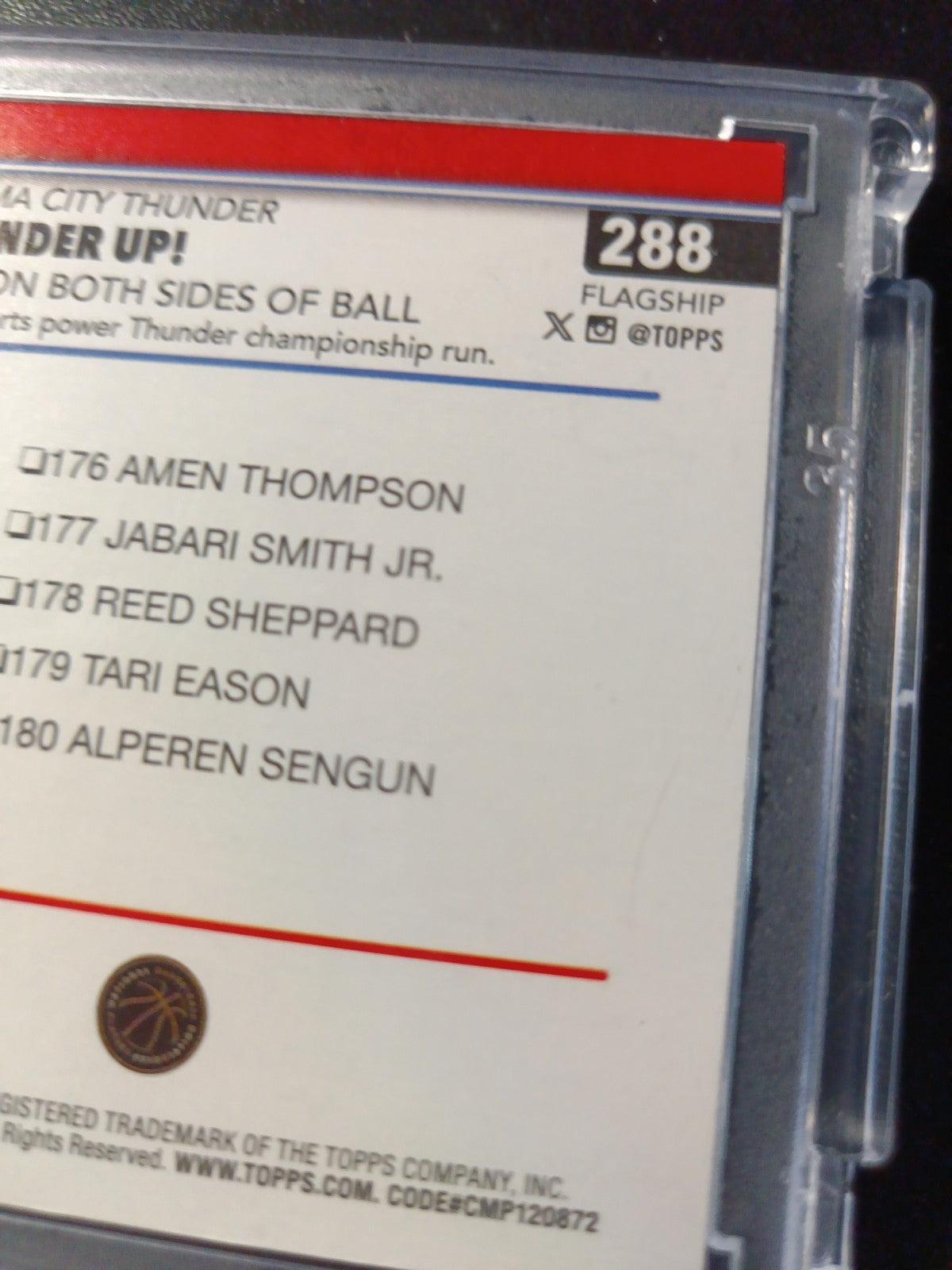 ERROR CARD 2025-26 Topps Basketball Card Shai Gilgeous Chet Holmgren OKC Thunder