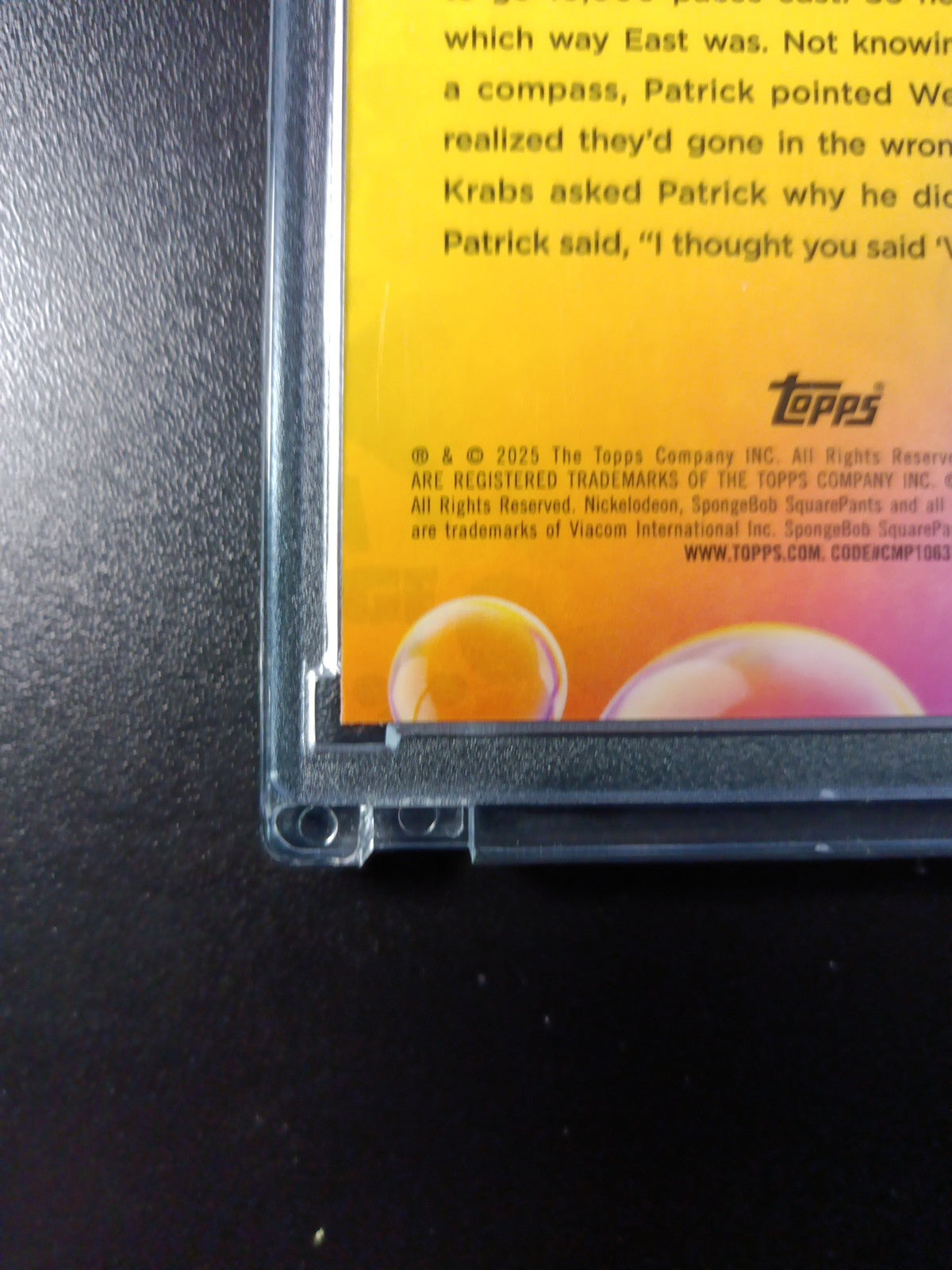SpongeBob #29/99 Blue Bubble Refractor Patrick I Thought You Said Wheast Card 