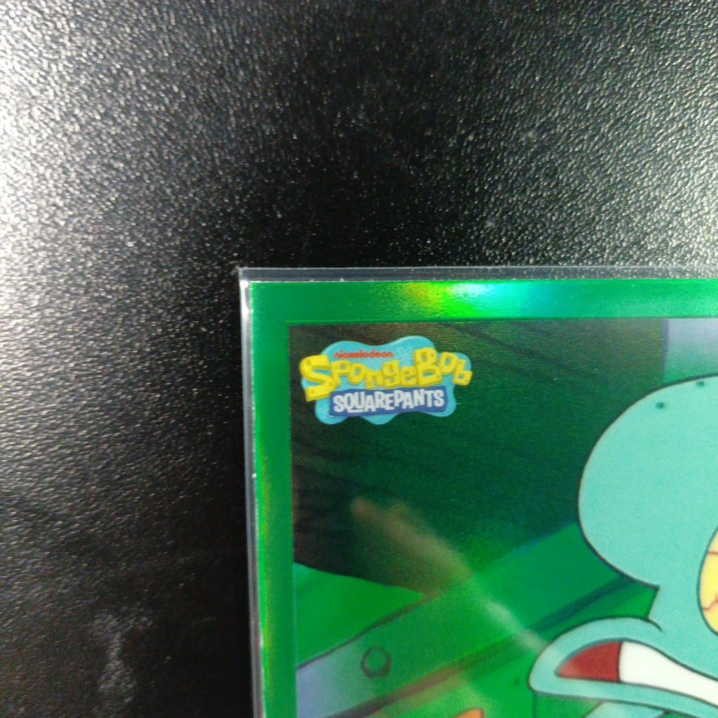 SpongeBob Squidward Green Kelp Refractor The Hash Slinging Hasher Card Topps