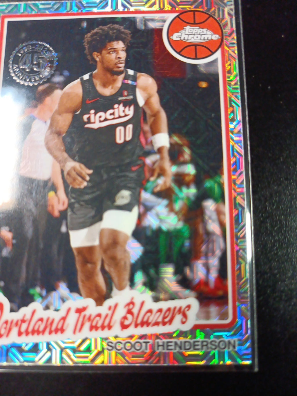Mojo Refractor Scoot Henderson 45th Anniversary Card 25-26 Topps Basketball 